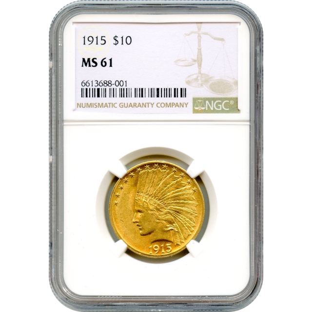 1915 $10 Indian Head Eagle NGC MS61