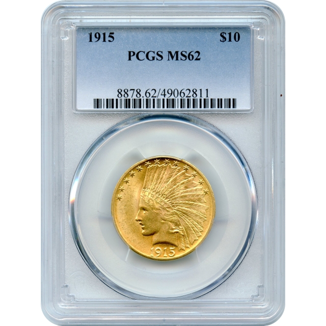 1915 $10 Indian Head Eagle PCGS MS62