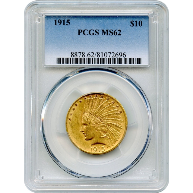 1915 $10 Indian Head Eagle PCGS MS62