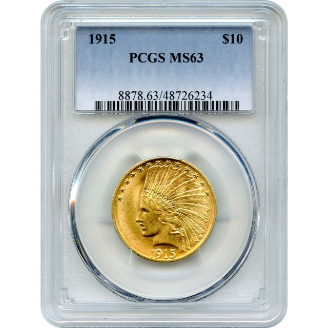 1915 $10 Indian Head Eagle PCGS MS63