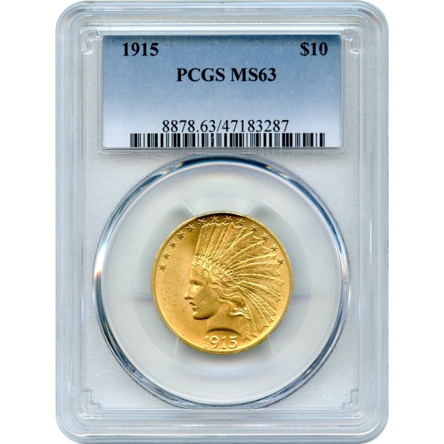 1915 $10 Indian Head Eagle PCGS MS63