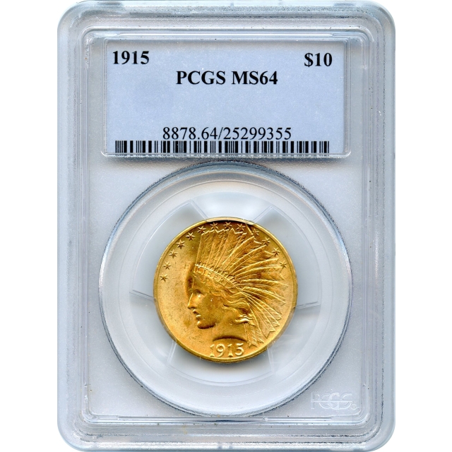 1915 $10 Indian Head Eagle PCGS MS64