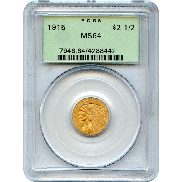 1915 $2.50 Indian Head Quarter Eagle PCGS MS64