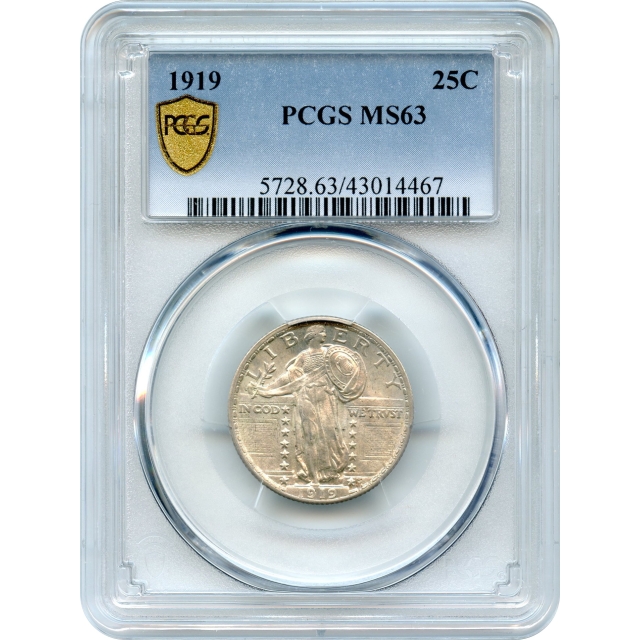 1919 25C Standing Liberty Quarter Dollar PCGS MS63