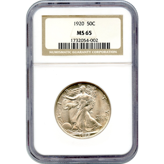 1920 50C Walking Liberty Half Dollar NGC MS65