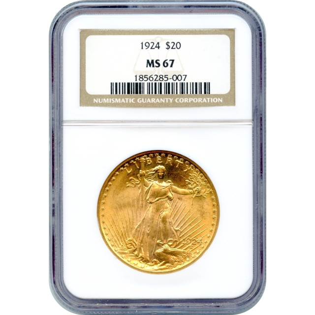 1924 $20 Saint Gaudens Double Eagle NGC MS67