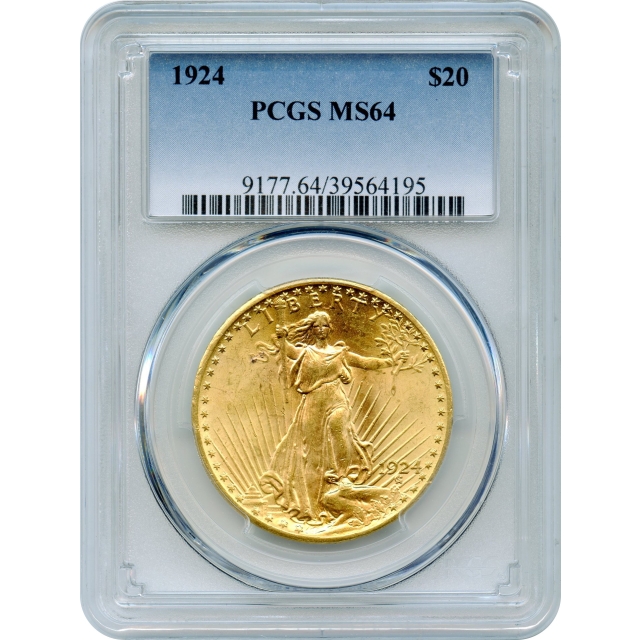 1924 $20 Saint Gaudens Double Eagle PCGS MS64