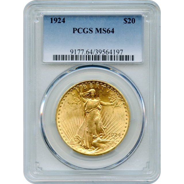 1924 $20 Saint Gaudens Double Eagle PCGS MS64