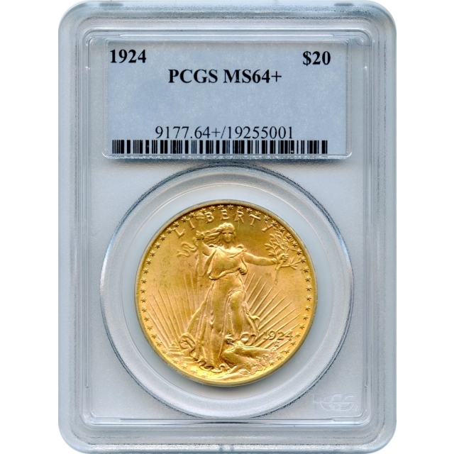 1924 $20 Saint Gaudens Double Eagle PCGS MS64+