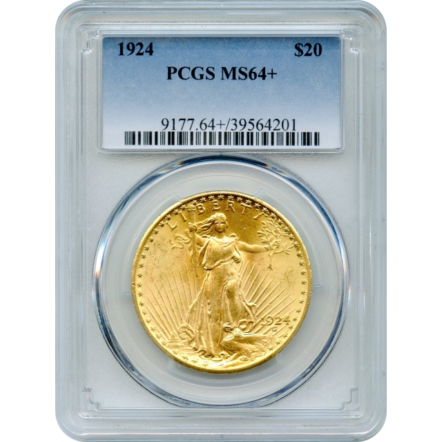 1924 $20 Saint Gaudens Double Eagle PCGS MS64+