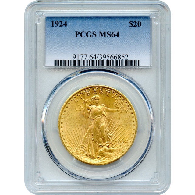 1924 $20 Saint Gaudens Double Eagle PCGS MS64