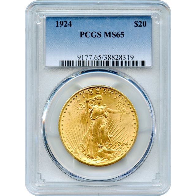 1924 $20 Saint Gaudens Double Eagle PCGS MS65
