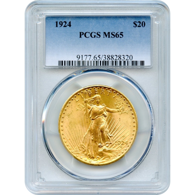 1924 $20 Saint Gaudens Double Eagle PCGS MS65