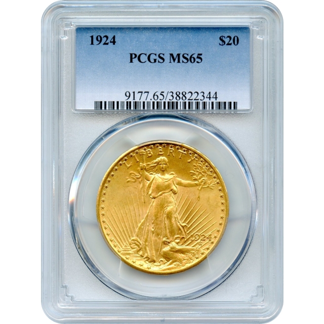 1924 $20 Saint Gaudens Double Eagle PCGS MS65