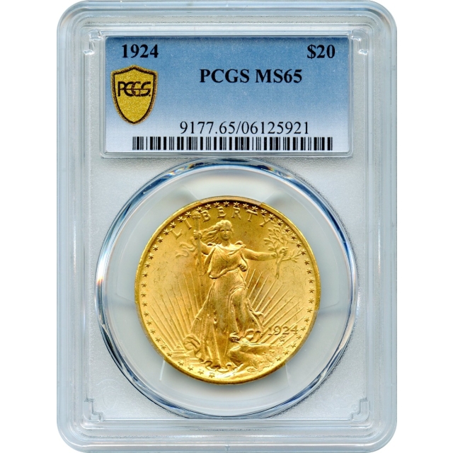 1924 $20 Saint Gaudens Double Eagle PCGS MS65