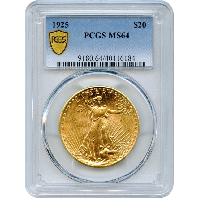 1925 $20 Saint Gaudens Double Eagle PCGS MS64