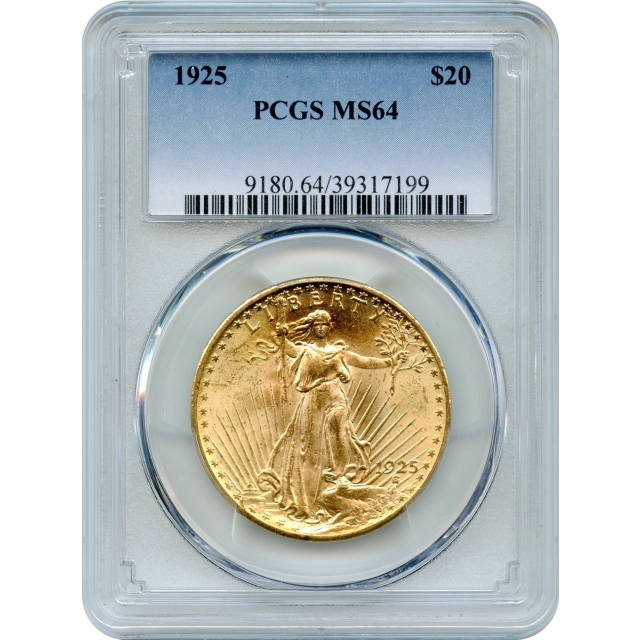 1925 $20 Saint Gaudens Double Eagle PCGS MS64