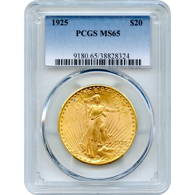 1925 $20 Saint Gaudens Double Eagle PCGS MS65