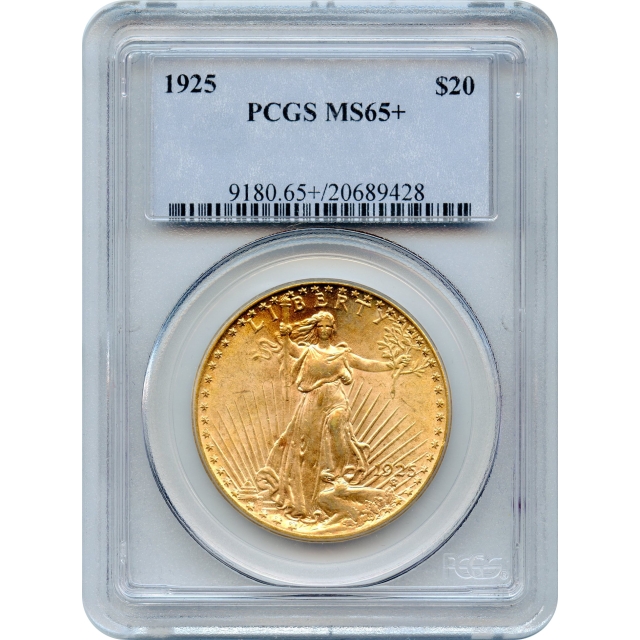 1925 $20 Saint Gaudens Double Eagle PCGS MS65+