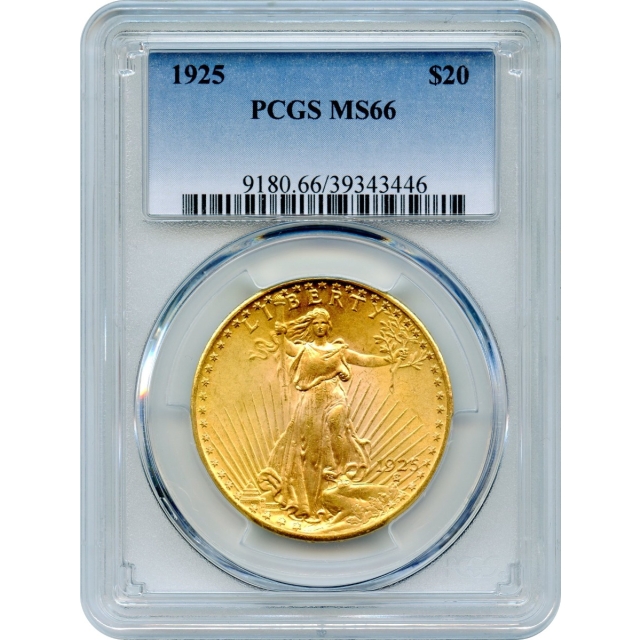 1925 $20 Saint Gaudens Double Eagle PCGS MS66