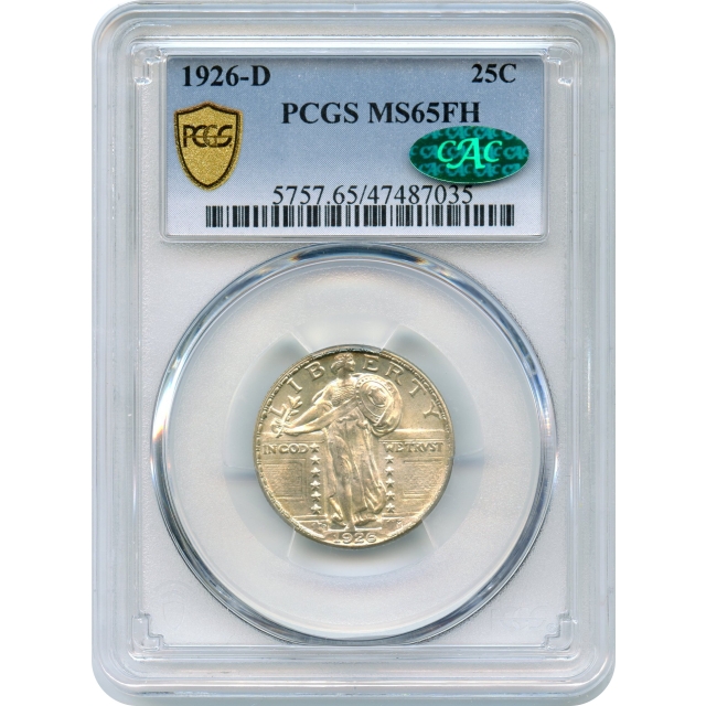 1926-D 25C Standing Liberty Quarter PCGS MS65FH (CAC)