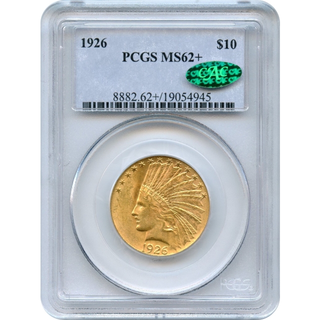 1926 $10 Indian Head Eagle PCGS MS62+ (CAC)
