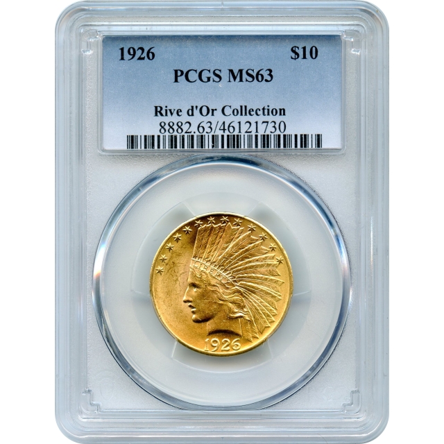 1926 $10 Indian Head Eagle PCGS MS63 Ex.Rive d'Or Collection
