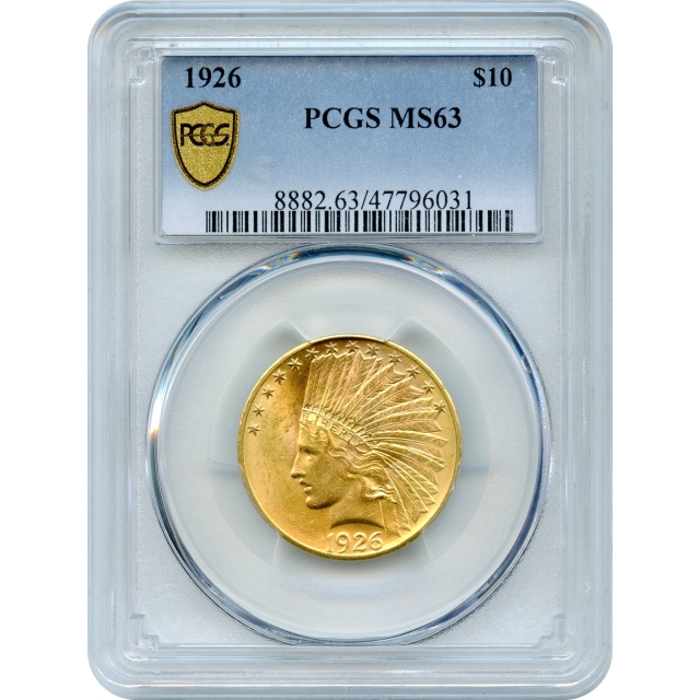 1926 $10 Indian Head Eagle PCGS MS63