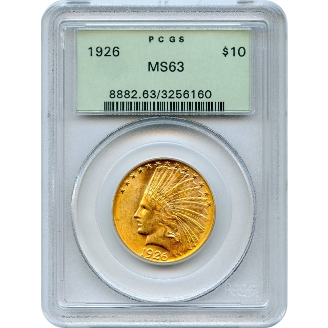 1926 $10 Indian Head Eagle PCGS MS63