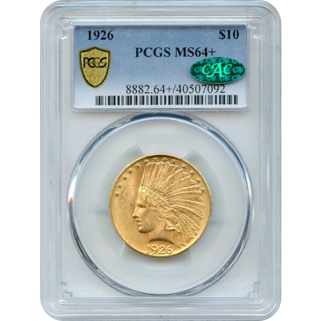 1926 $10 Indian Head Eagle PCGS MS64+ (CAC)
