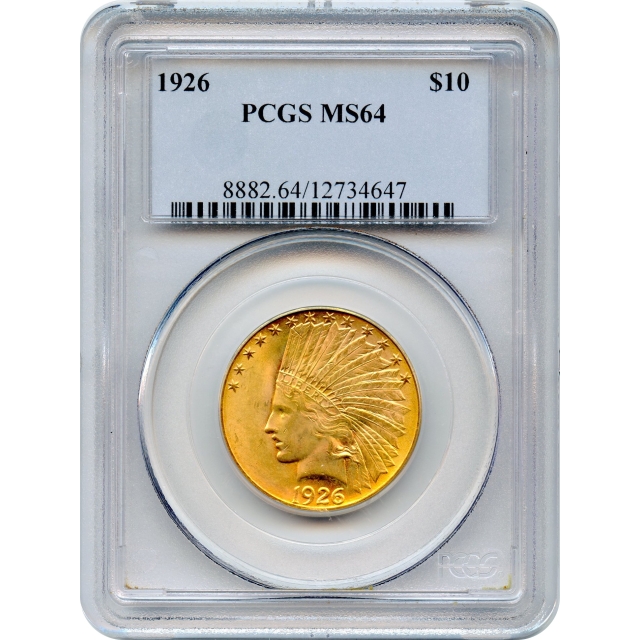 1926 $10 Indian Head Eagle PCGS MS64