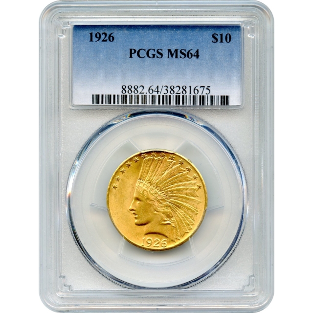 1926 $10 Indian Head Eagle PCGS MS64