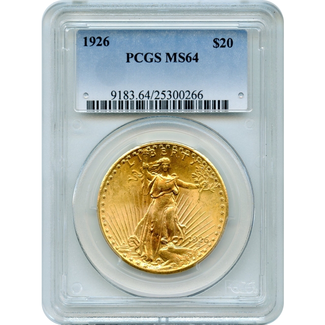 1926 $20 Saint Gaudens Double Eagle PCGS MS64