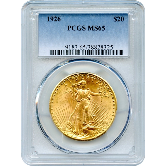 1926 $20 Saint Gaudens Double Eagle PCGS MS65
