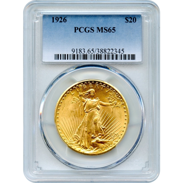 1926 $20 Saint Gaudens Double Eagle PCGS MS65