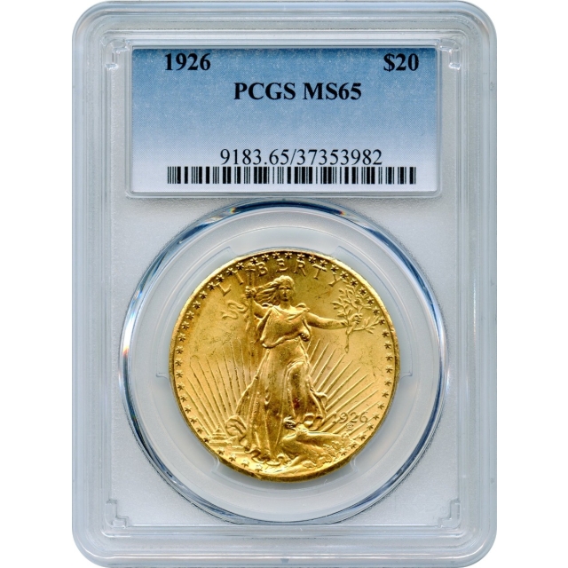 1926 $20 Saint Gaudens Double Eagle PCGS MS65