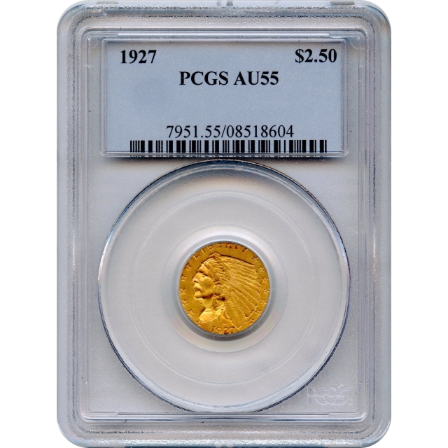 1927 $2.50 Indian Head Quarter Eagle PCGS AU55