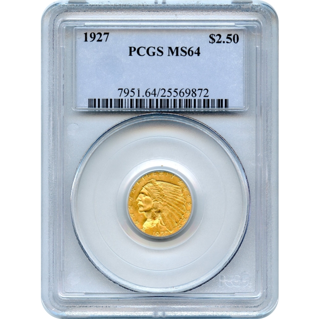 1927 $2.50 Indian Head Quarter Eagle PCGS MS64