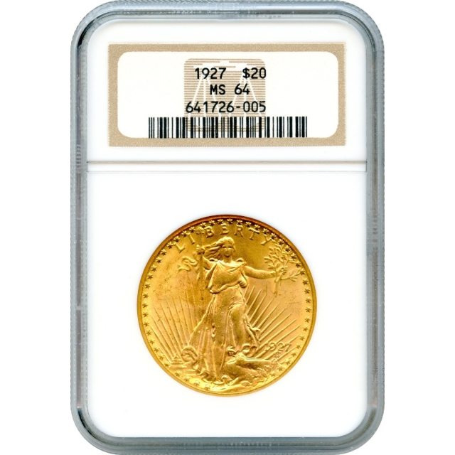 1927 $20 Saint Gaudens Double Eagle NGC MS64