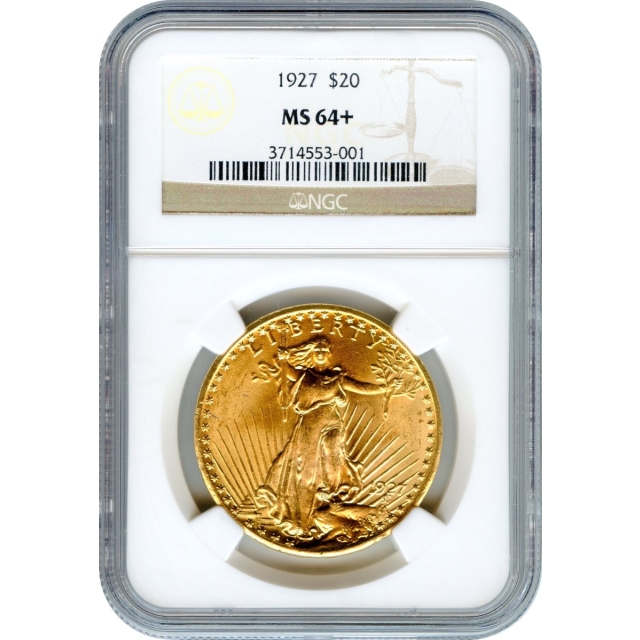 1927 $20 Saint-Gaudens Double Eagle NGC MS64+