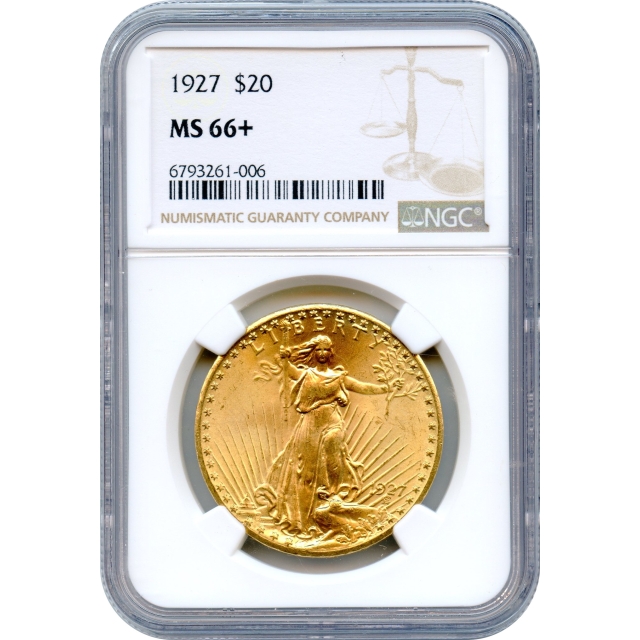 1927 $20 Saint Gaudens Double Eagle NGC MS66+