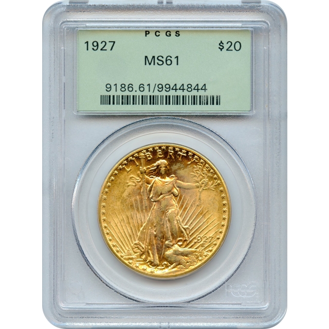 1927 $20 Saint Gaudens Double Eagle PCGS MS61
