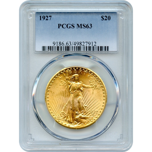 1927 $20 Saint Gaudens Double Eagle PCGS MS63