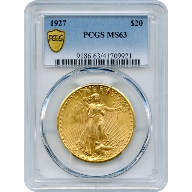 1927 $20 Saint Gaudens Double Eagle PCGS MS63