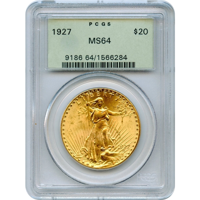 1927 $20 Saint Gaudens Double Eagle PCGS MS64