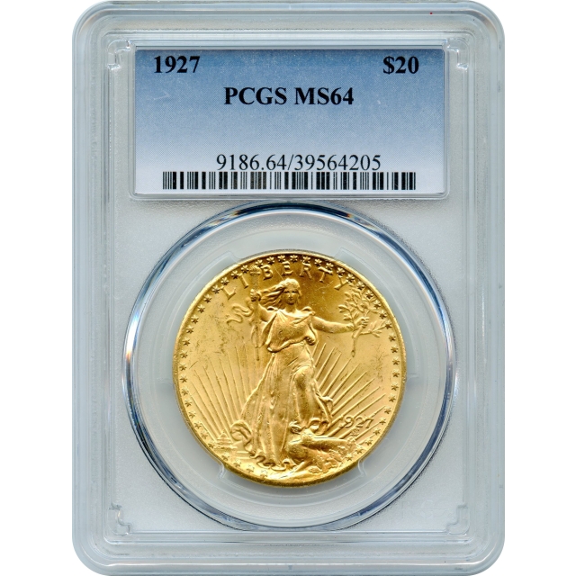 1927 $20 Saint Gaudens Double Eagle PCGS MS64