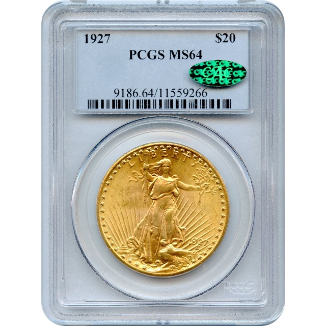 1927 $20 Saint Gaudens Double Eagle PCGS MS64 (CAC)