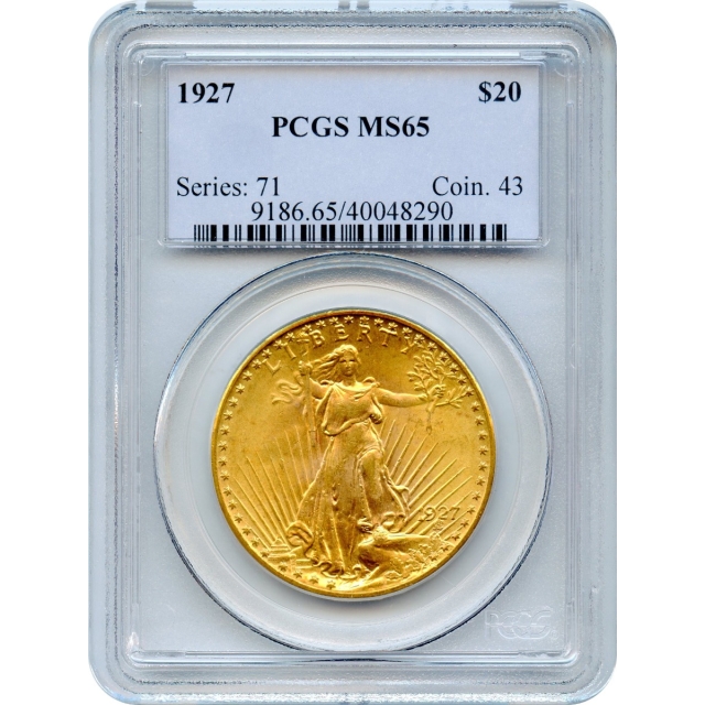 1927 $20 Saint Gaudens Double Eagle PCGS MS65