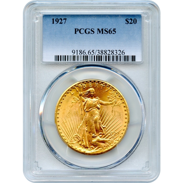 1927 $20 Saint Gaudens Double Eagle PCGS MS65