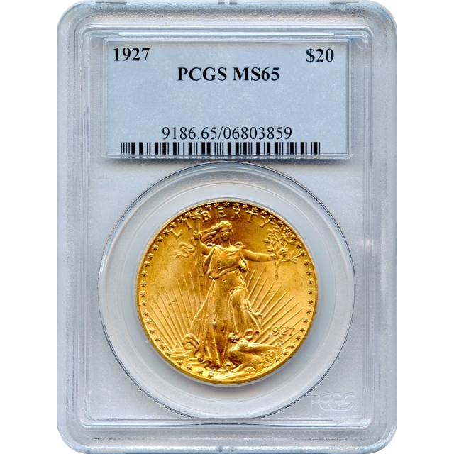 1927 $20 Saint Gaudens Double Eagle PCGS MS65
